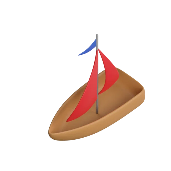 Boat 3D icon, view 4