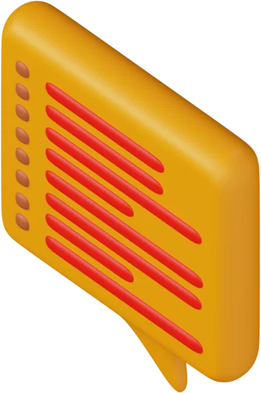 Speech Bubble 11 3D icon, view 5
