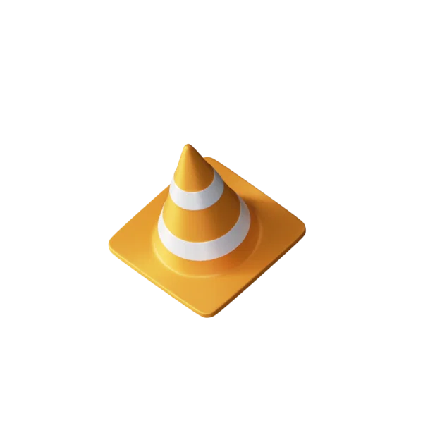 Traffic Cone 3D icon, view 5