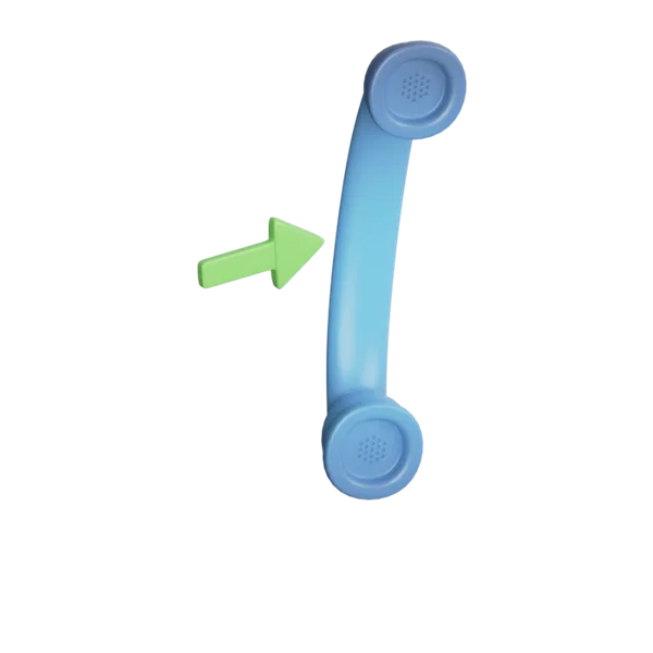 Telephone - Incoming 3D icon, view 4