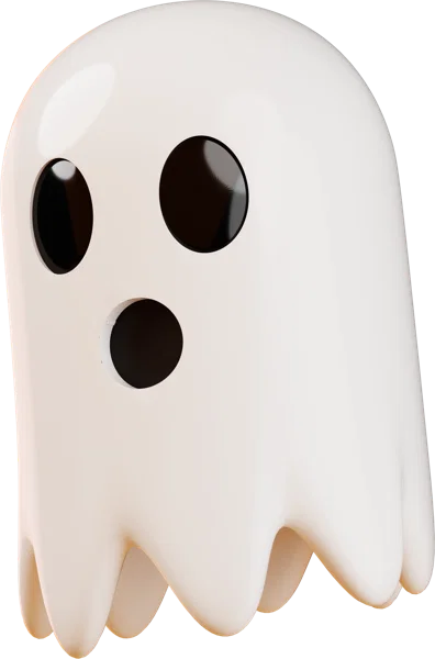 Ghost 3D icon, view 2