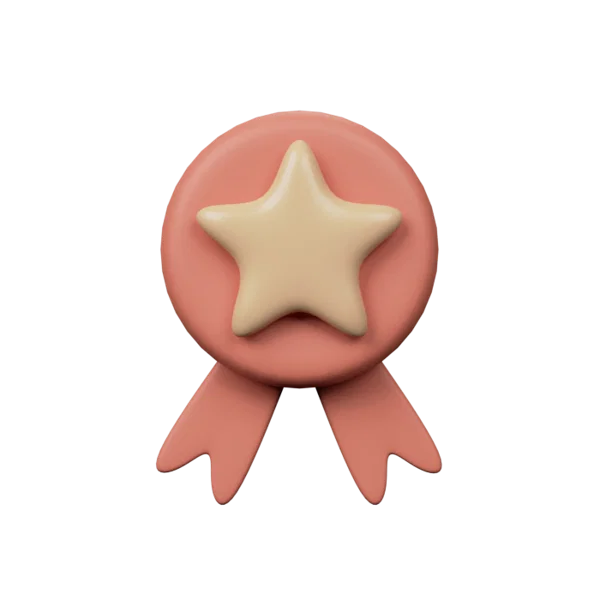 Star Badge 3D icon, view 1