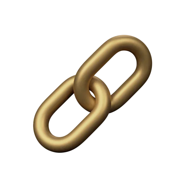 Chain 3D icon, view 1