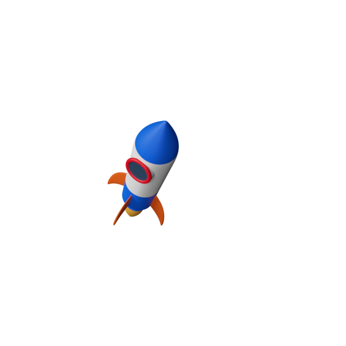 Rocket 3D icon, view 5