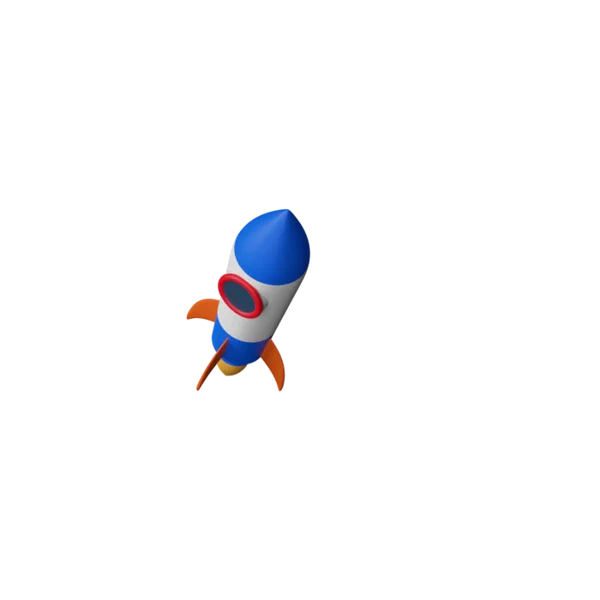 Rocket 3D icon, view 5