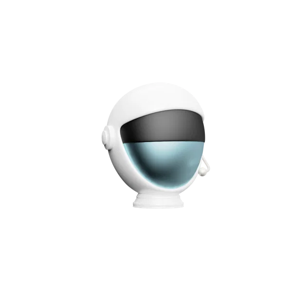 Space Helmet 2 3D icon, view 3