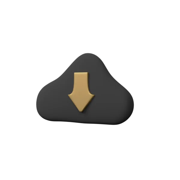 Cloud 3D icon, view 2