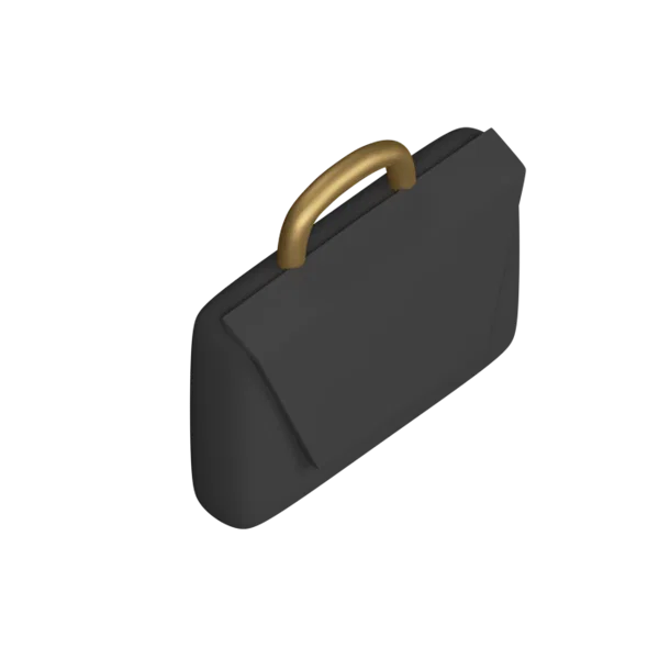 Briefcase 3D icon, view 4