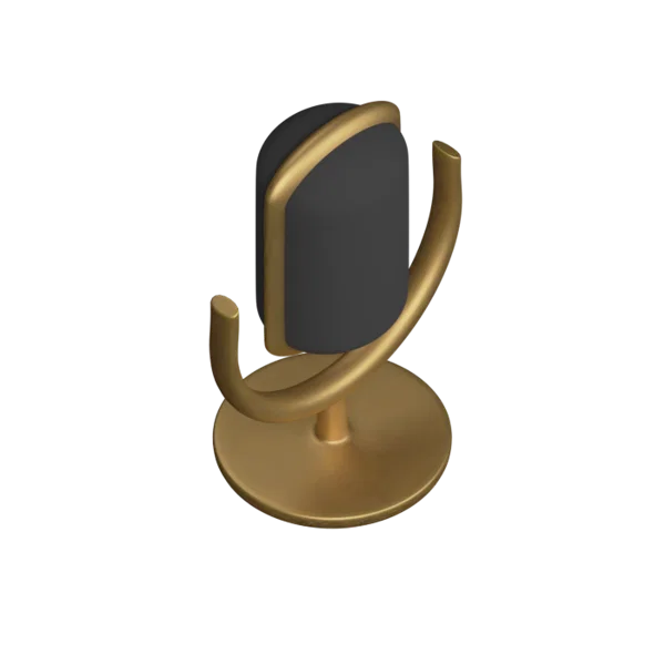 Microphone 3D icon, view 4