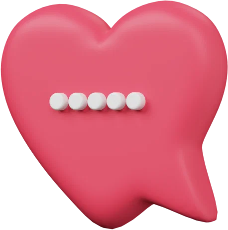 Speech Bubble 37 3D icon, view 2
