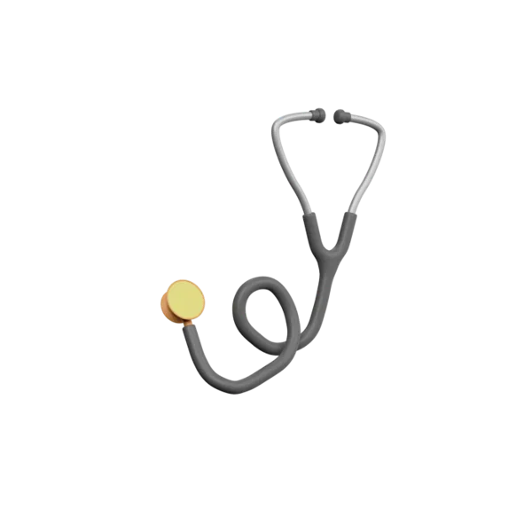 Stethoscope 3D icon, view 3
