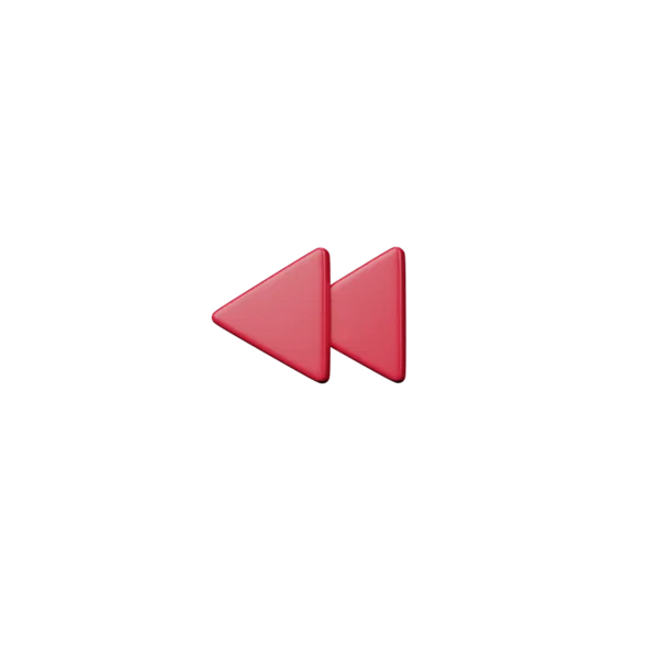 Media Buttons - Backwards 3D icon, view 1