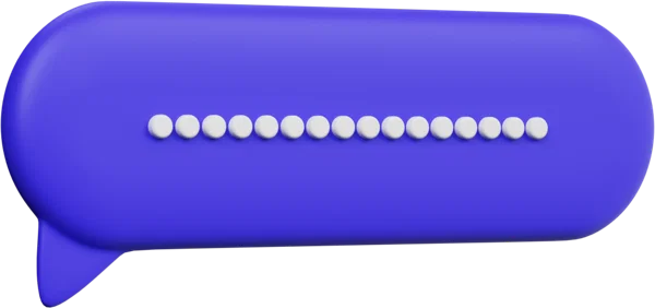 Speech Bubble 29 3D icon, view 3