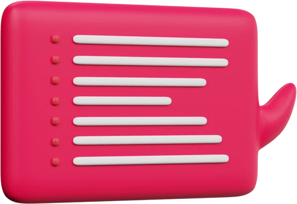 Speech Bubble 47 3D icon, view 3
