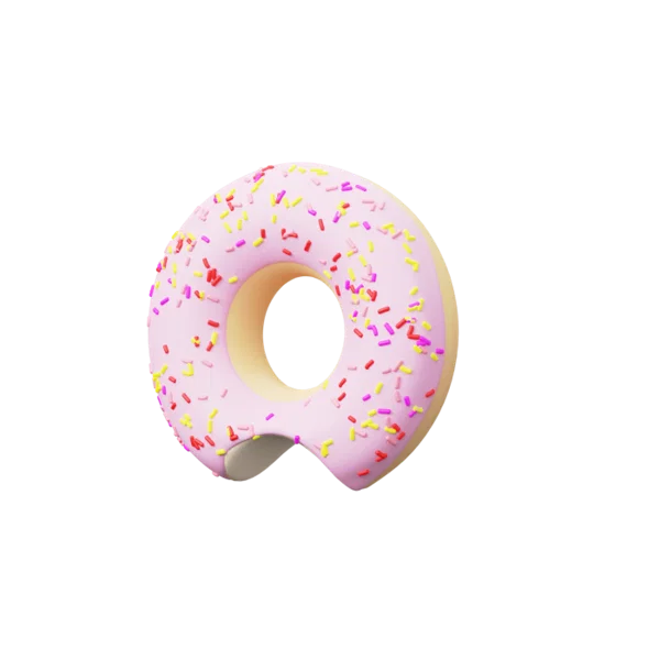 Donut 3D icon, view 2