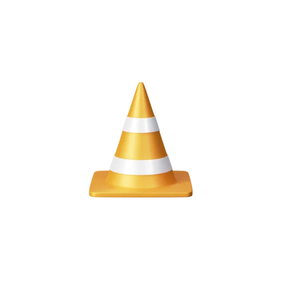 Traffic Cone 3D icon, view 1