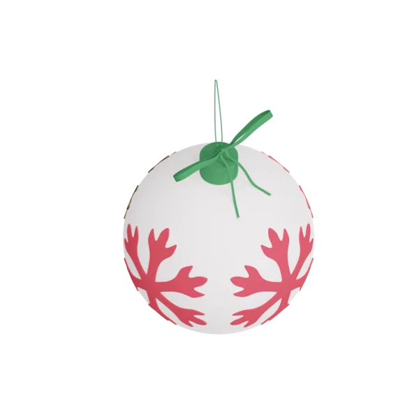 Ball (snowflake) 3D icon, view 4