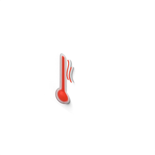 Thermometer high temprature 3D icon, view 5
