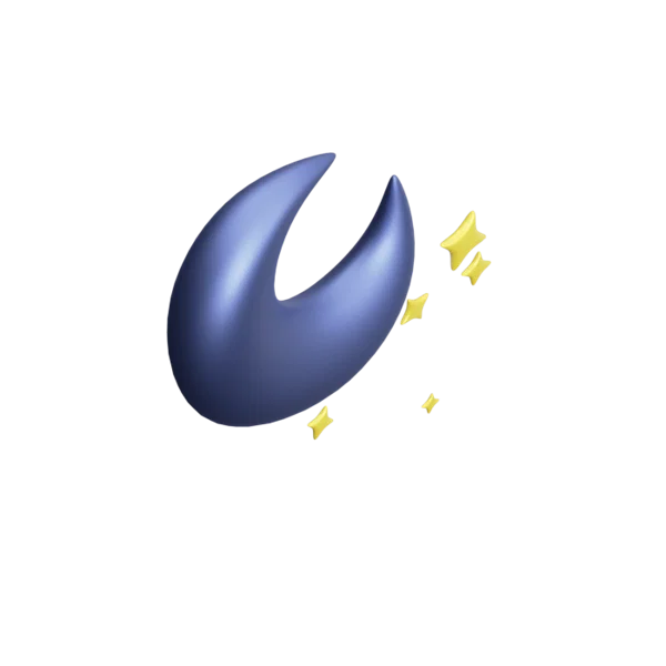 Moon 3D icon, view 4