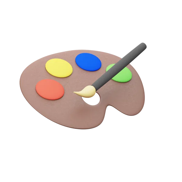 Palette 3D icon, view 1