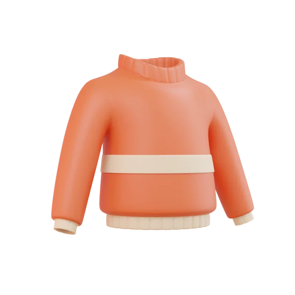 Sweater 3D icon, view 3