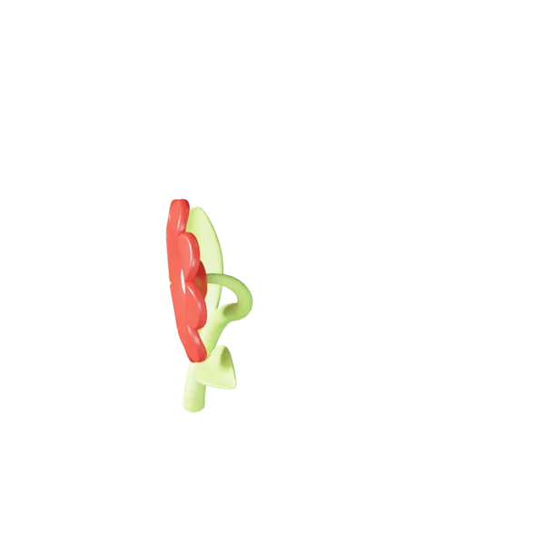 Flower 3D icon, view 5