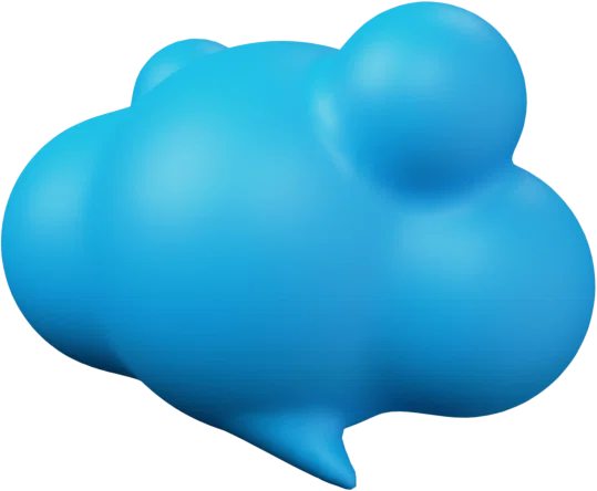 Speech Bubble 2 3D icon, view 2