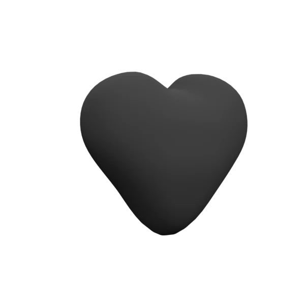 Heart 2 3D icon, view 3