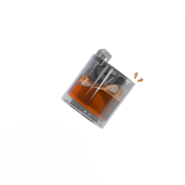 Whiskey Glass 3D icon, view 3