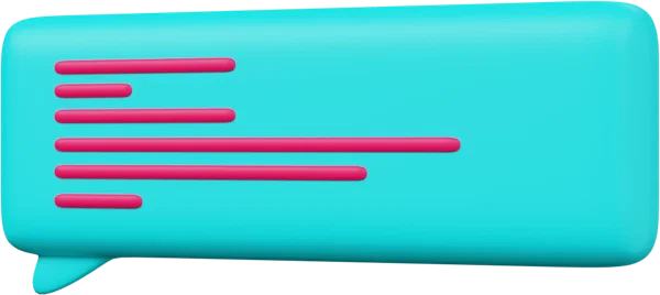 Speech Bubble 33 3D icon, view 2