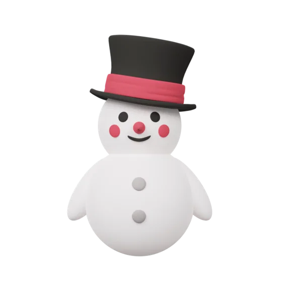 Snowman 3D icon, view 1