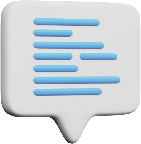 Speech Bubble 24 3D icon, view 3