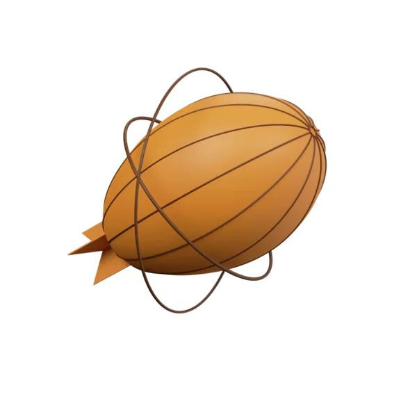 Zeppelin 3D icon, view 1