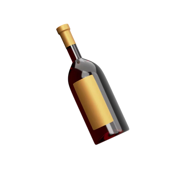 Wine 3D icon, view 3