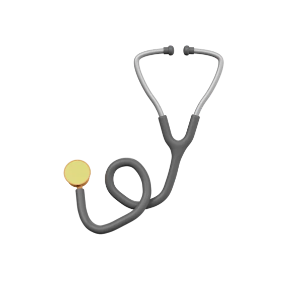 Stethoscope 3D icon, view 1