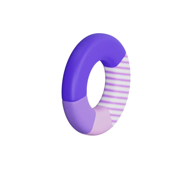 Donut Chart 3D icon, view 4