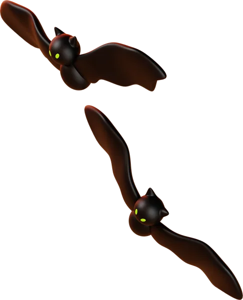 Bat 3D icon, view 5