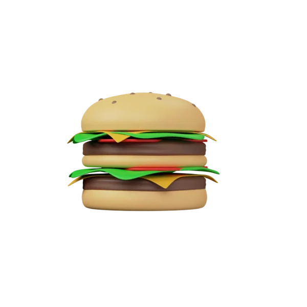 Burger 3D icon, view 2