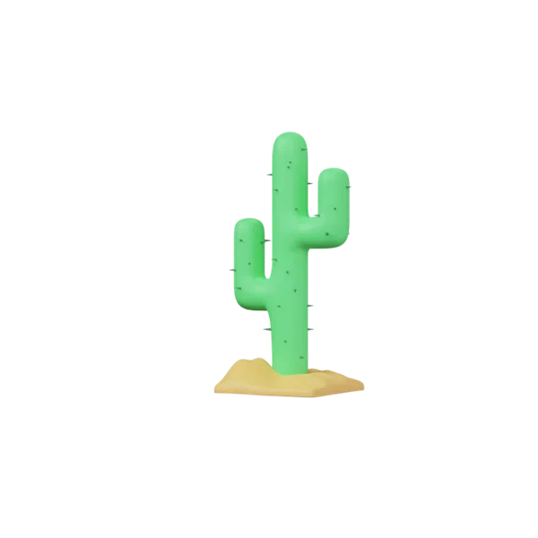 Cactus 3D icon, view 2