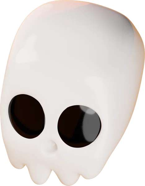 Skull 3D icon, view 5