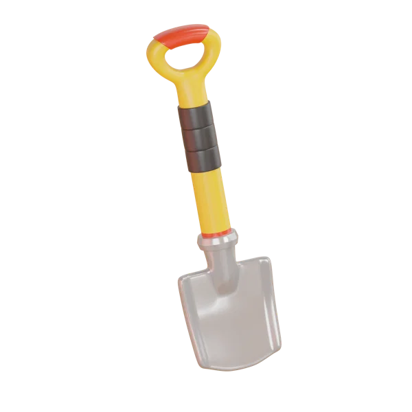 Shovel 3D icon, view 4