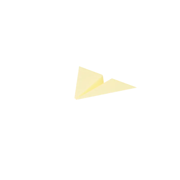 Paper Plane 3D icon, view 3
