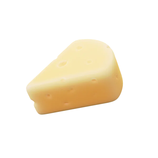 Cheese 3D icon, view 2