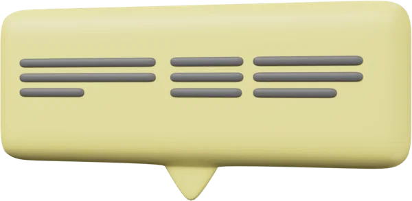 Speech Bubble 23 3D icon, view 2