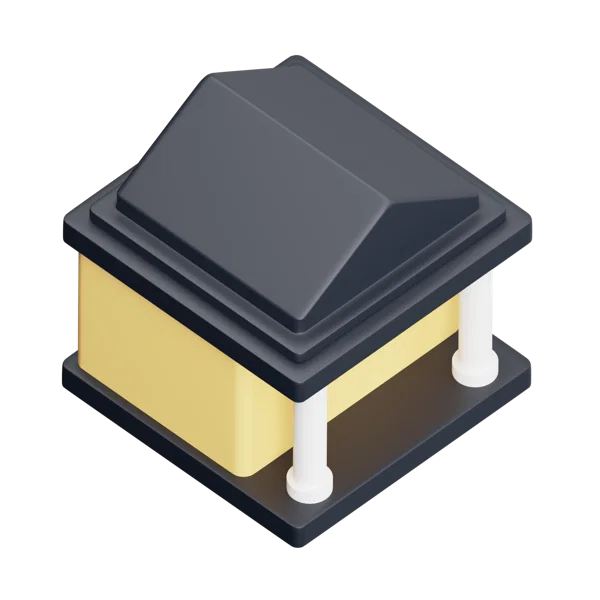 Bank 3D icon, view 4