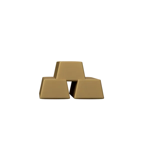 Golden Bricks 3D icon, view 1