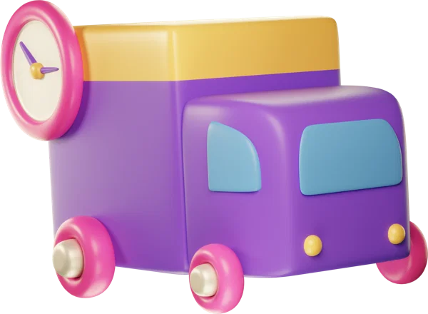 Bus 3D icon, view 2