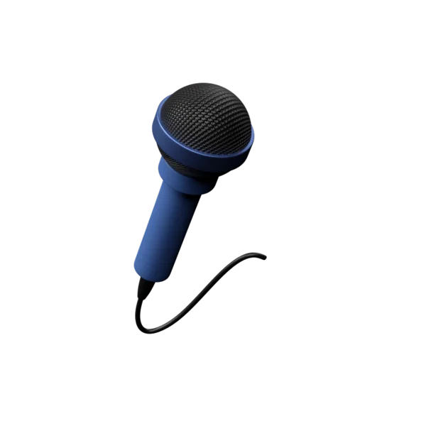 Microphone 3D icon, view 2