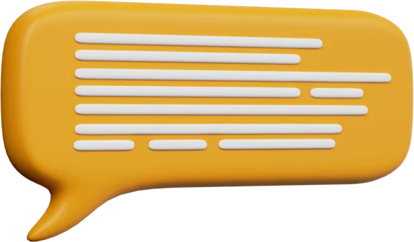 Speech Bubble 48 3D icon, view 3