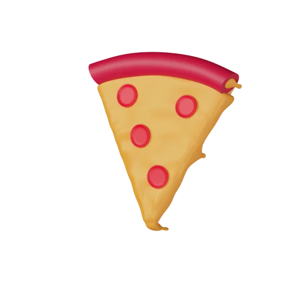Pizza 3D icon, view 5